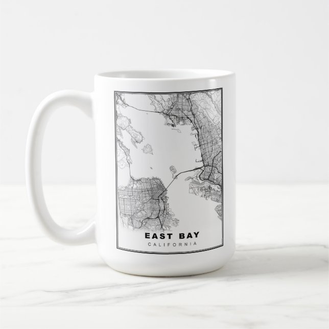 Östbayens karta kaffemugg (Vänster)