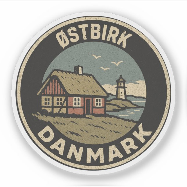 Østbirk, Danmark Danmark  Klistermärken (Framsida)