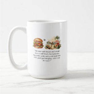 Ostburger i Paradise Mugg. Kaffemugg