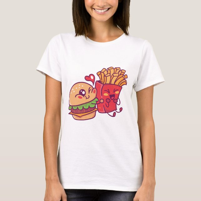 Ostburger och Fries T-Shirt (Framsida)