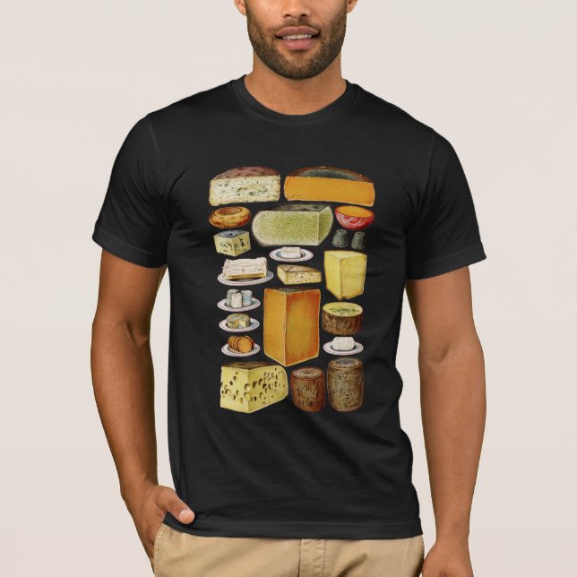 Ostdiagramtyper för ostundervisningsdiagram t shirt (Framsida)