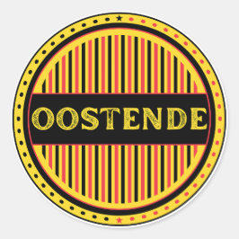 Ostend City Pride Emblem – Belgian Identity Runt Klistermärke