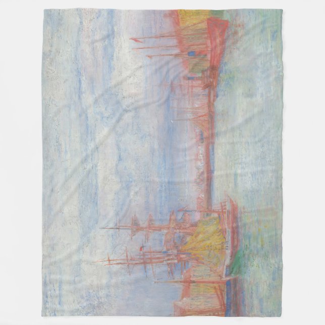 Ostend Harbour av James Ensor (1900) Fleecefilt (Framsidan)