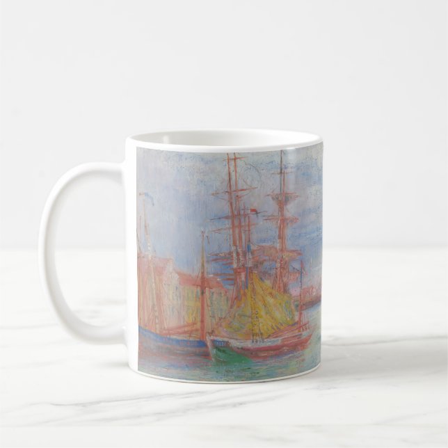 Ostend Harbour av James Ensor (1900) Kaffemugg (Vänster)