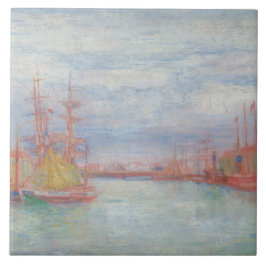 Ostend Harbour av James Ensor (1900) Kakelplatta