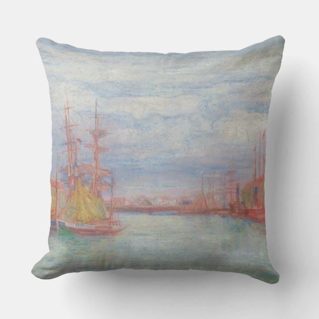 Ostend Harbour av James Ensor (1900) Kudde (Framsida)