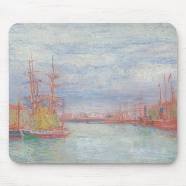 Ostend Harbour av James Ensor (1900) Musmatta (Framsidan)