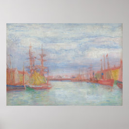 Ostend Harbour av James Ensor (1900) Poster