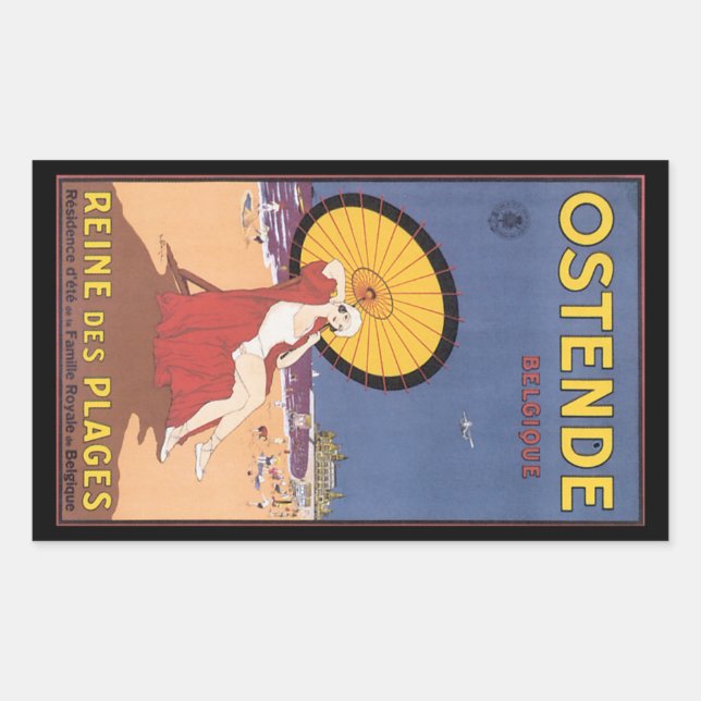 Ostende - Belgique Rektangulärt Klistermärke (Framsida)