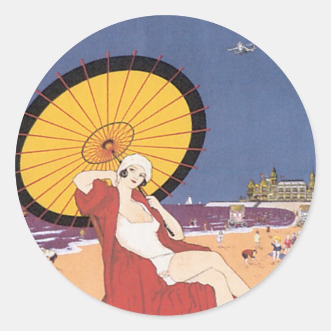 Ostende - Belgique Runt Klistermärke (Framsida)