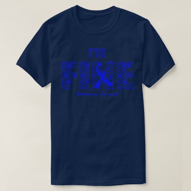 Osteogenes Imperfeecta Awareness Bra Rosett band i T Shirt (Design framsida)