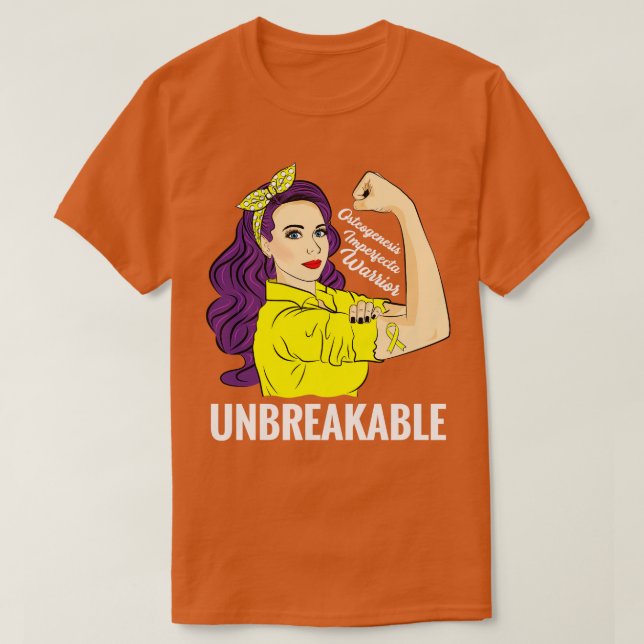 Osteogenesis Imperfeecta Awareness OI T Shirt (Design framsida)