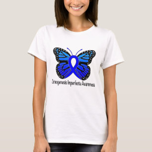 Osteogenesis Imperfeecta Butterfly Awareness Ribbo T Shirt