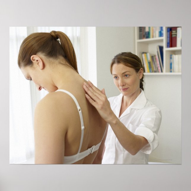 Osteopat-behandling av patient. poster (Framsidan)