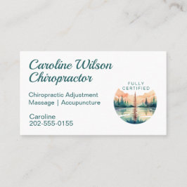 Osteopath Chiropractor Physiotherapist Watercolor Visitkort