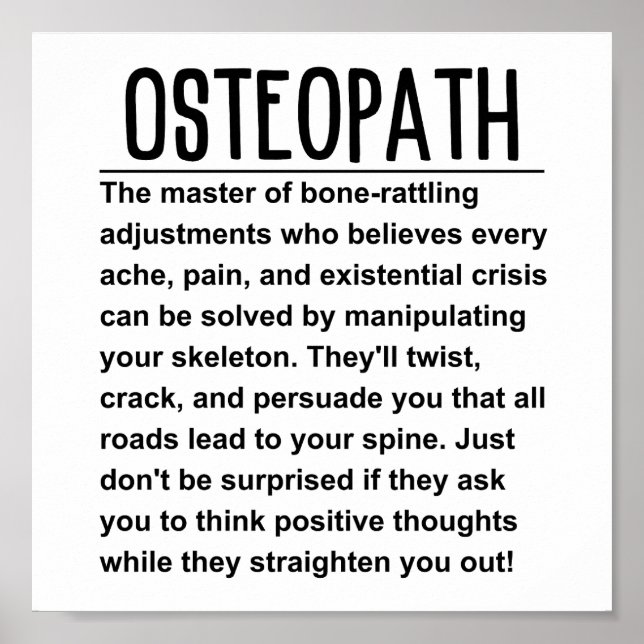Osteopath Poster (Framsidan)