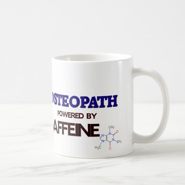 Osteopath som drivas av koffein kaffemugg (Höger)