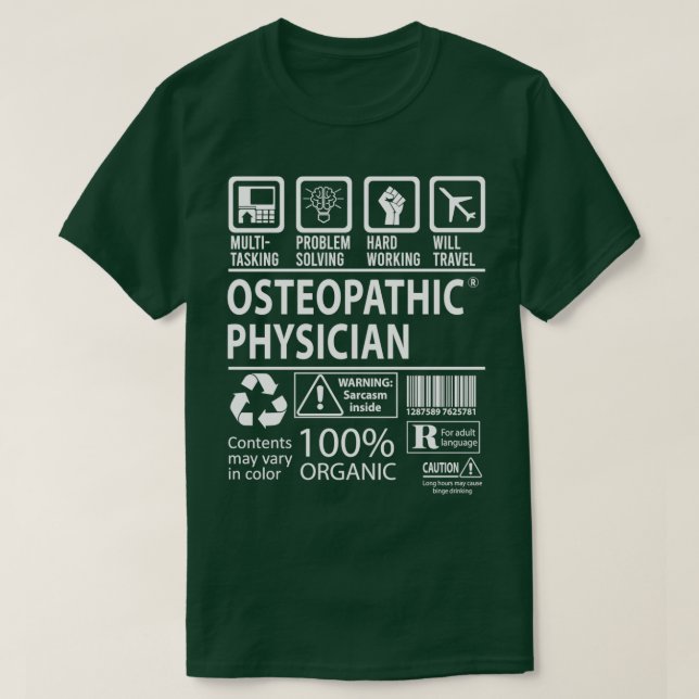 Osteopatisk multitasking - jobbgåva, punkt 2 t shirt (Design framsida)