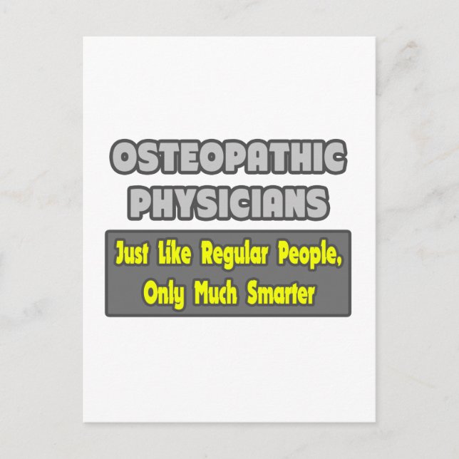 Osteopatiska läkare ... Smartare Vykort (Framsida)