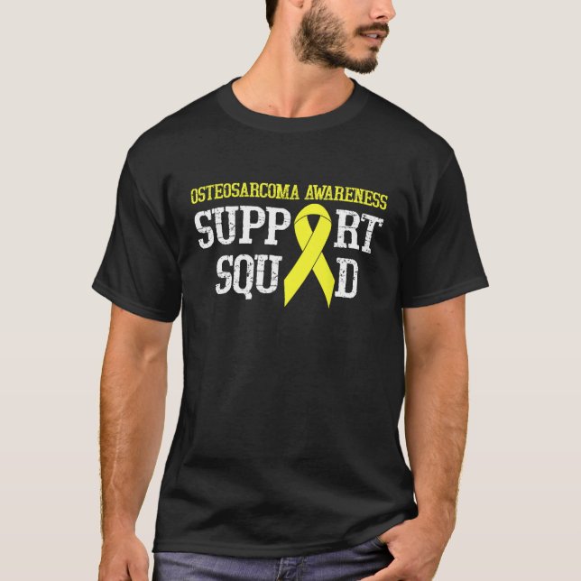 Osteosarcoma Support Osteosarcoma Warrior We Bära T Shirt (Framsida)