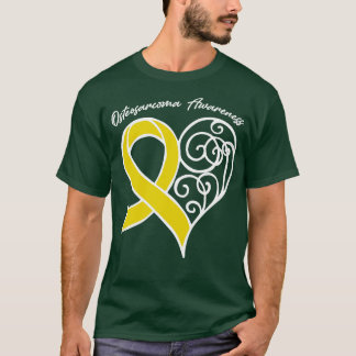 Osteosarkoma Awareness Heart Ribbon Gift Valentine T Shirt