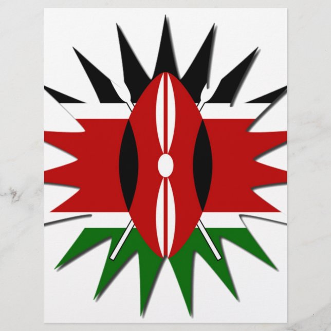 Öster African Constellation Kenyan Flagga Star Des (Framsida)