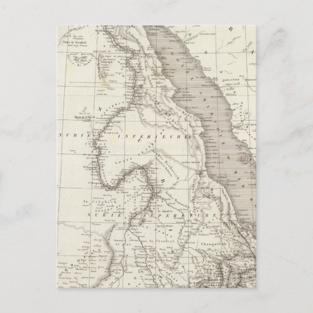 Öster Afrika Karta Vykort (Framsida)