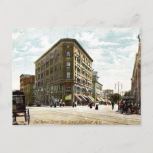 Öster Ave, hörnet av Main, Rochester, New York Vykort