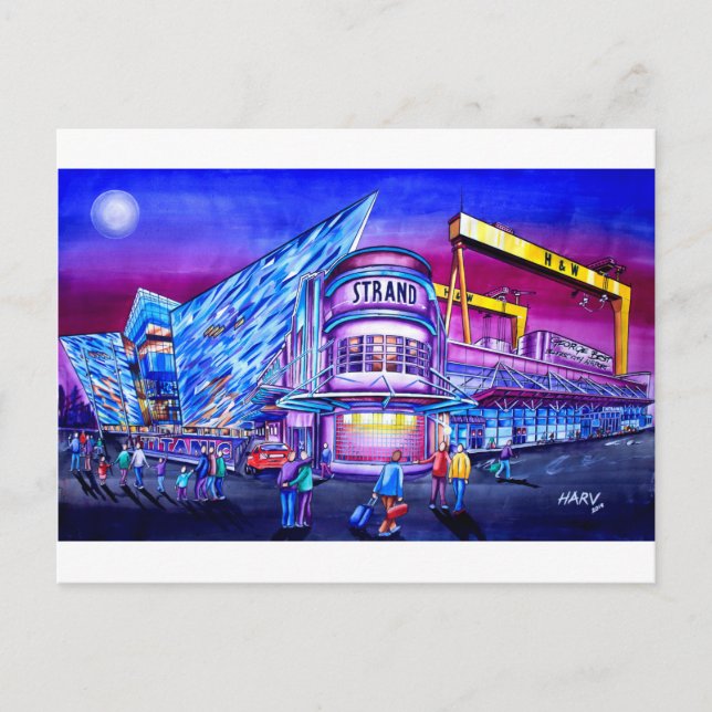 Öster Belfast & Titanic kvartal Vykort (Framsida)