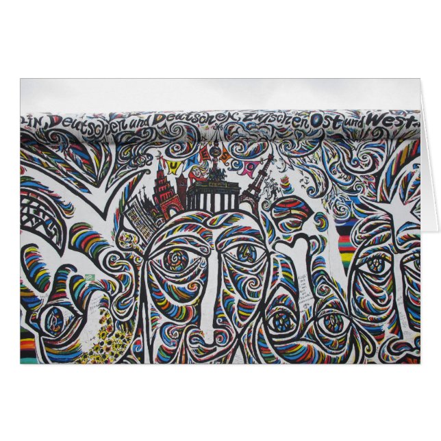 Öster Berlin Wall Graffiti Hälsningskort (Framsidan Horizontal)