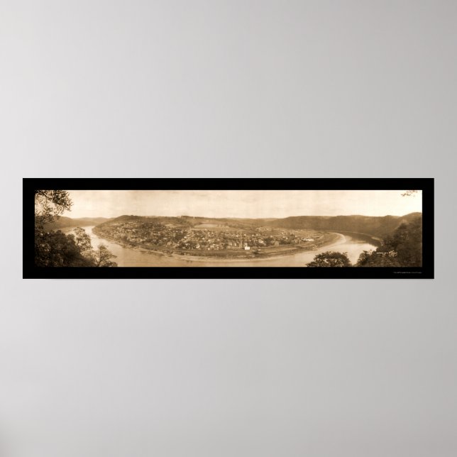 Öster Brady Panoramic Photo 1909 Poster (Framsidan)