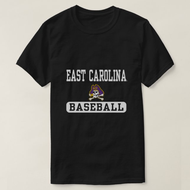 Öster Carolina Pirater Baseball Officiellt licensi T Shirt (Design framsida)