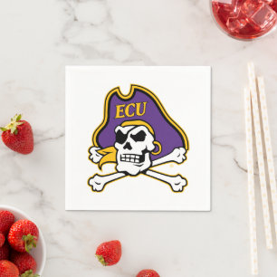 Öster Carolina Universiteten   ECU PIRATER Pappersservett
