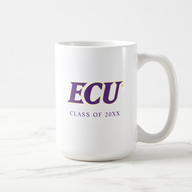 Öster Carolina Universiteten | Logotyp ecu Kaffemugg (Höger)