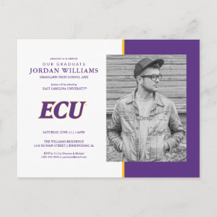 Öster Carolina Universiteten   Logotyp ecu Meddelande Vykort