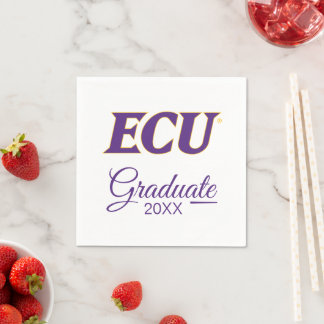 Öster Carolina Universiteten | Logotyp ecu Pappersservett