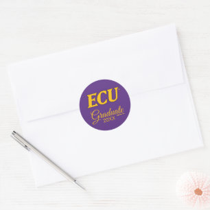 Öster Carolina Universiteten Logotyp ecu Runt Klistermärke
