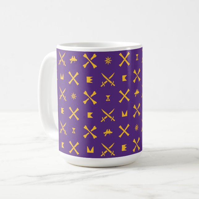 Öster Carolina Universiteten | PIRATER GULD MÖNSTE Kaffemugg (Framsida vänster)