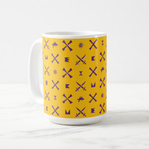 Öster Carolina Universiteten PIRATER LILA MÖNSTE Kaffemugg