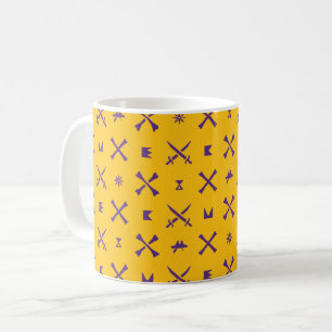 Öster Carolina Universiteten PIRATER LILA MÖNSTE Kaffemugg