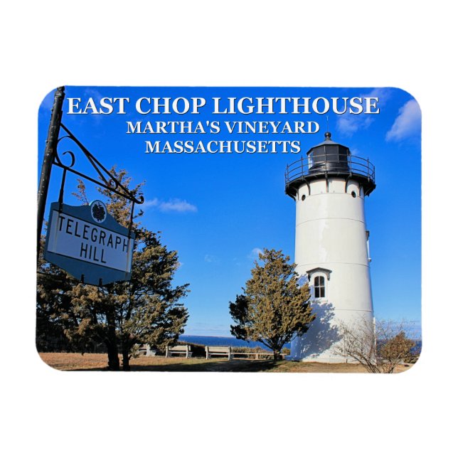Öster Chop Lighthouse, Massachusetts Photo Magnet (Horisontell)