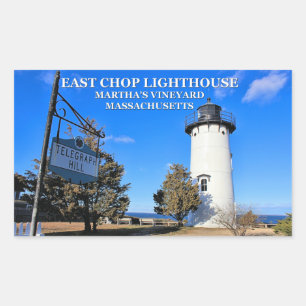 Öster Chop Lighthouse, Massachusetts Stickers Rektangulärt Klistermärke