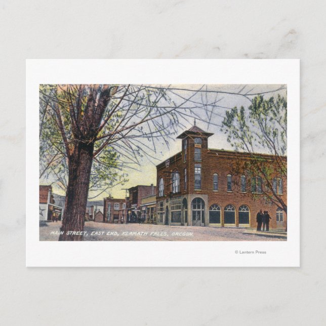 Öster End View of Main StreetKlamath Falls, ELLER Vykort (Framsida)