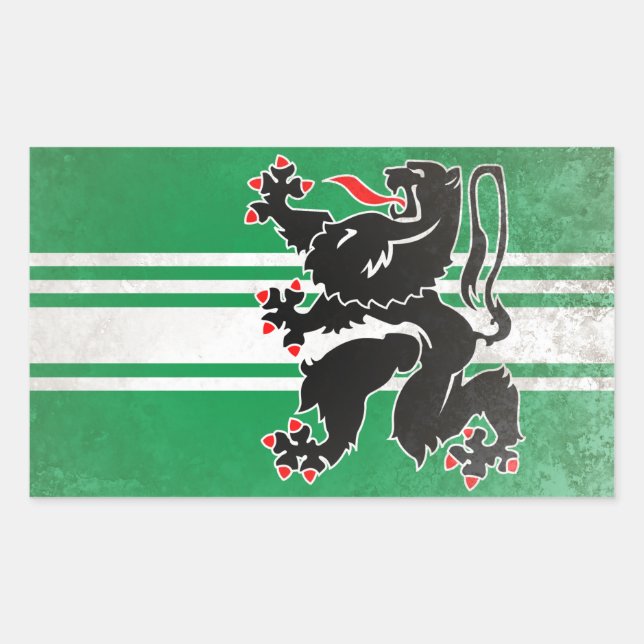 Öster Flanders Rektangulärt Klistermärke (Framsida)