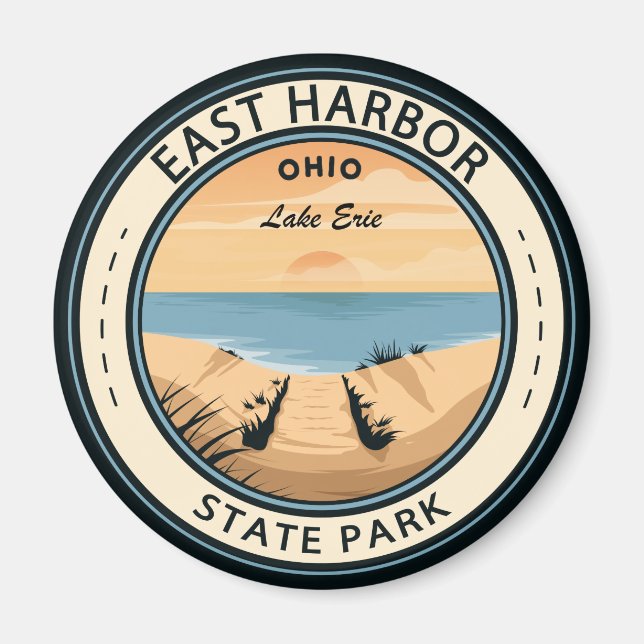 Öster Harbour State Park Ohio Badge Magnet (Framsidan)