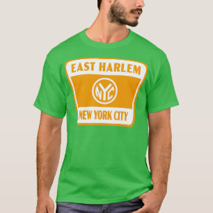 Öster Harlem New York City Retro Token Badge White T Shirt