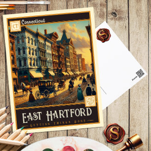 Öster Hartford, Connecticut Postkort för Vintage Vykort