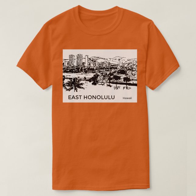 Öster Honolulu Hawaii TShirt T Shirt (Design framsida)
