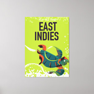 Öster Indies vintage resor poster konst. Canvastryck