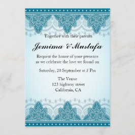 Öster Indiska Mandala Bröllop Inbjudningar